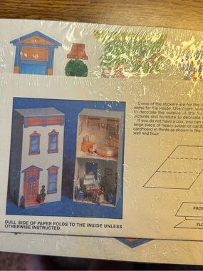 Source Unknown Blue and Orange Dollhouse Sticker Set